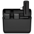 2.4 GHz set bežičnih mikrofona za rever s kutijom za punjenje - USB-C - Crna