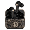 TS-100 Graffiti TWS Slušalice sa Bluetooth 5.0 Tehnologijom - Crne / Zlatne